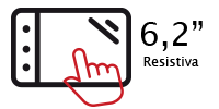 6.2" Touchscreen Resistiva